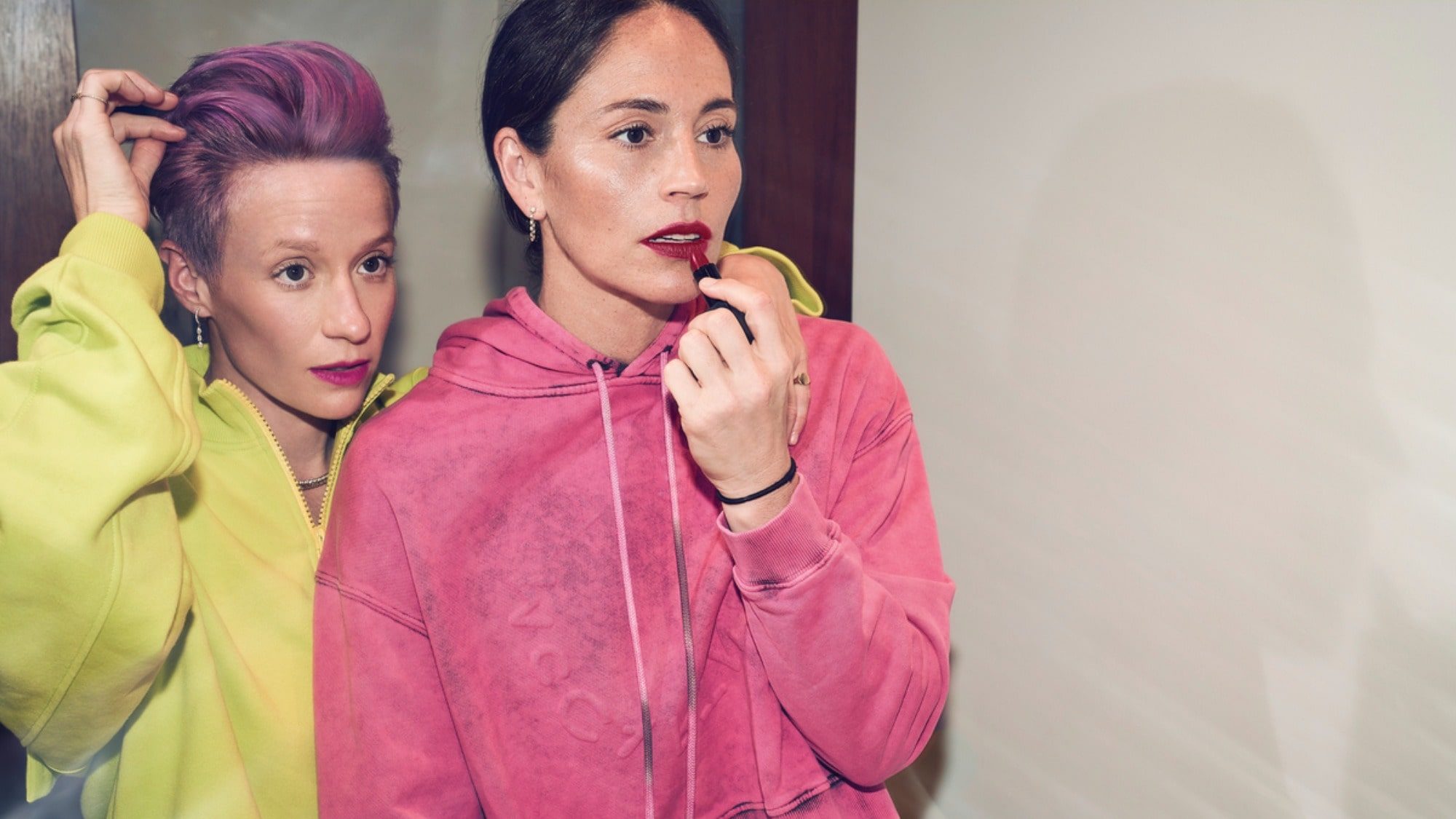 Megan Rapinoe, left, and Sue Bird.