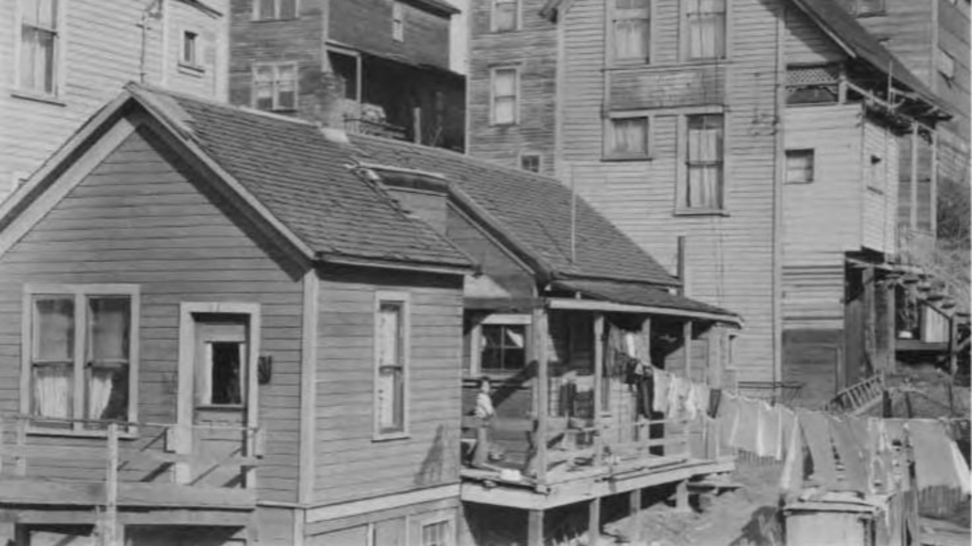 The neighborhood as it looked in the 1940s.