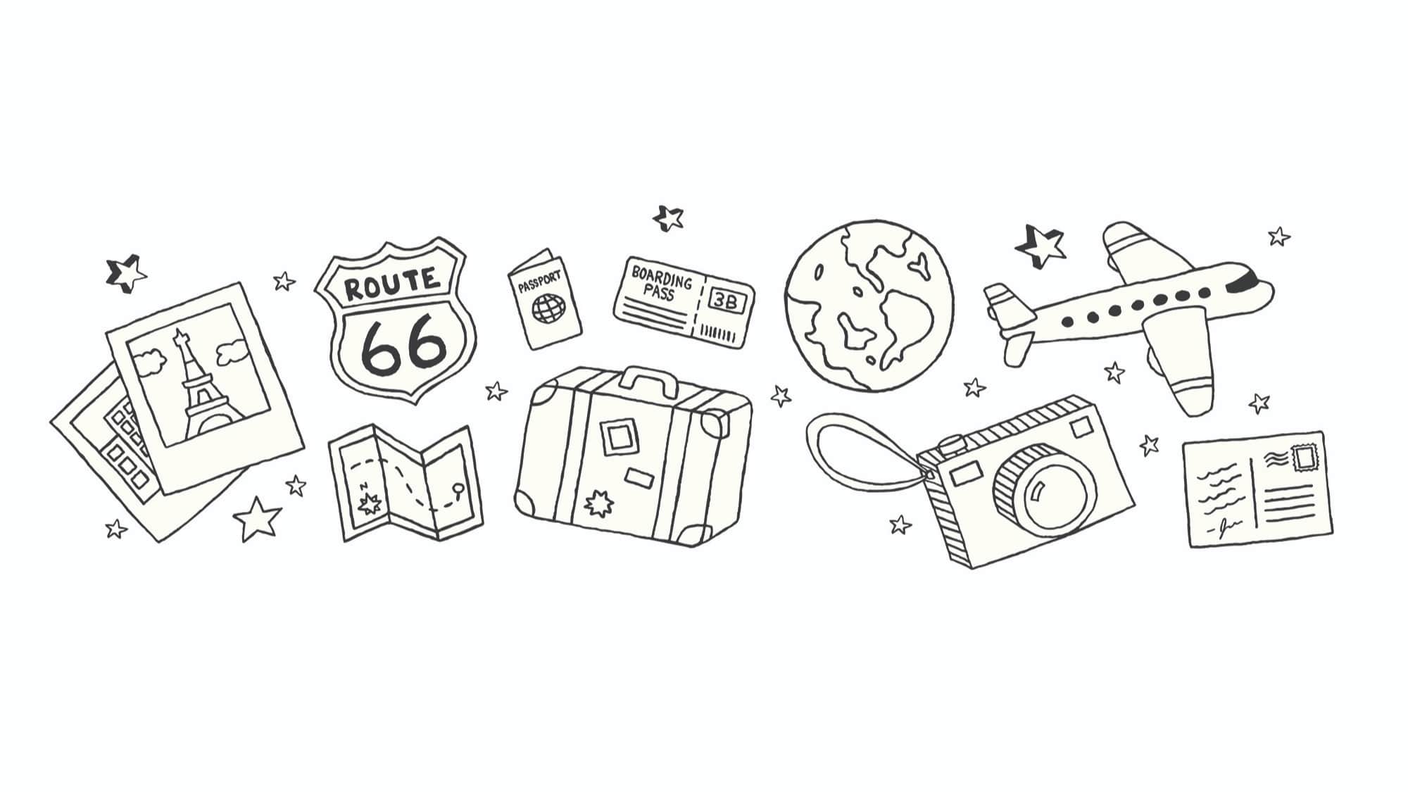 Traveling related icons
